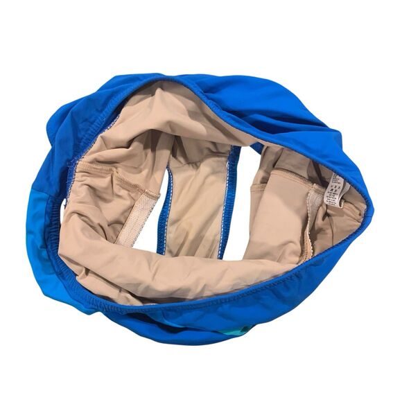 Karla Coletto Womens Blue Colorblock One Shoulder Ruched Swimsuit 6 Beach Cruise - Picture 5 of 5